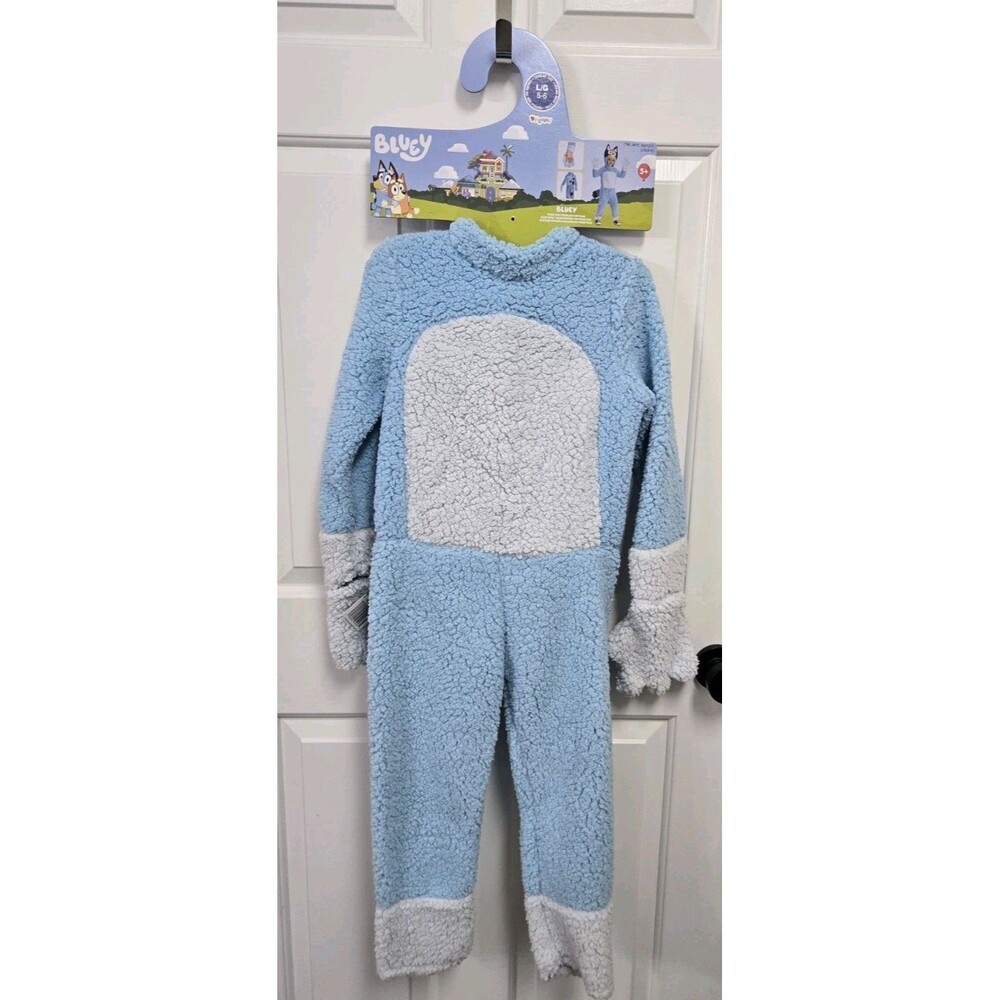 Disguise Deluxe Bluey Costume Toddler Size Large 5/6 Jumpsuit & Head Piece